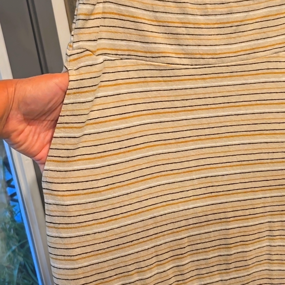 Prana Women's Striped Cream and Tan Skirt - Picture 6 of 7